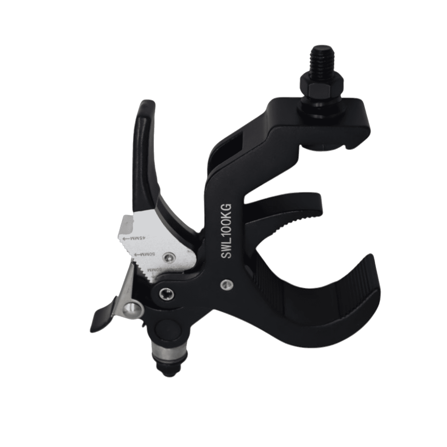 Gancio-aliscaf-Selflock-Hook-swl100-a-C-con-blocco-a-serraggio-per-Truss-e-Teste-mobili Gancio aliscaf Selflock Hook swl100 a C con blocco a serraggio per Truss e Teste mobili