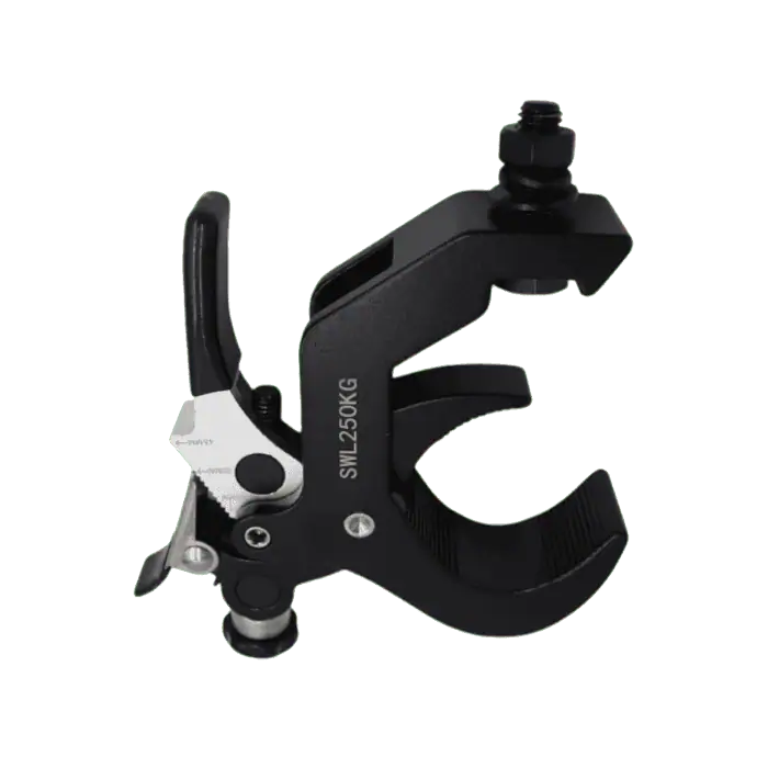 Gancio aliscaf Selflock Hook swl250 a C con blocco a serraggio per Truss e Teste mobili