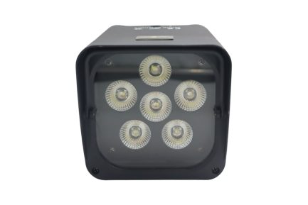 Faretto SmartBat LED RGBWAUV WiFi a Batteria Ricaricabile con Telecomando Incluso WISDOM (NERO) - immagine 3