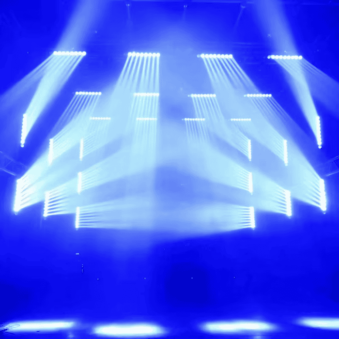 Spaghetti LED BAR BEAM RGBW 10x40W Alimentazione Powercon Controllo Centralina DMX 10