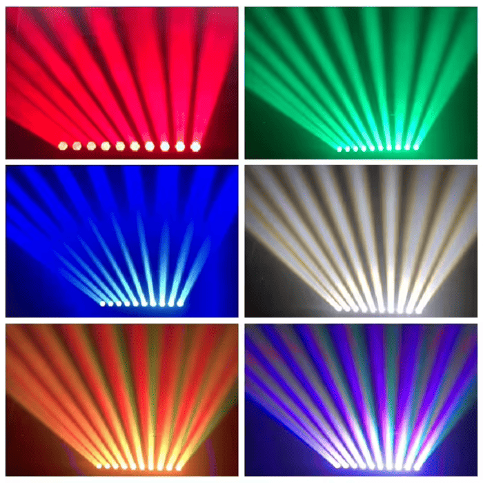Spaghetti LED BAR BEAM RGBW 10x40W Alimentazione Powercon Controllo Centralina DMX 9