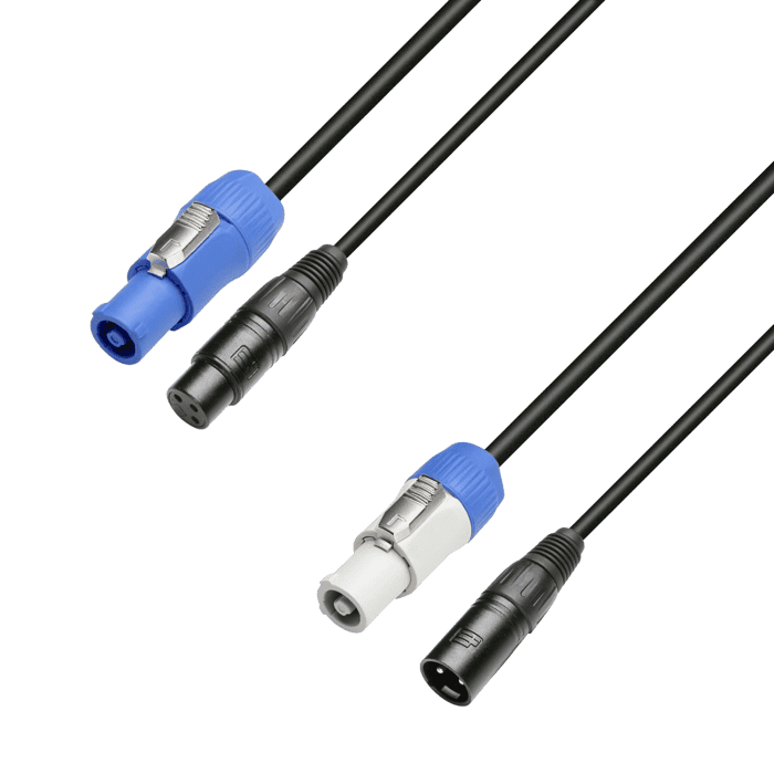 Cavo ibrido Adam Hall 3 STARHPCOND0150 Powercon XLR DMX combinati da 15 mt