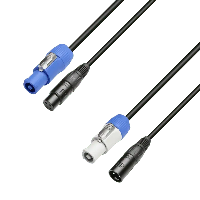 Cavo ibrido Adam Hall 3 STARHPCOND0300 Powercon XLR DMX combinati da 3 mt