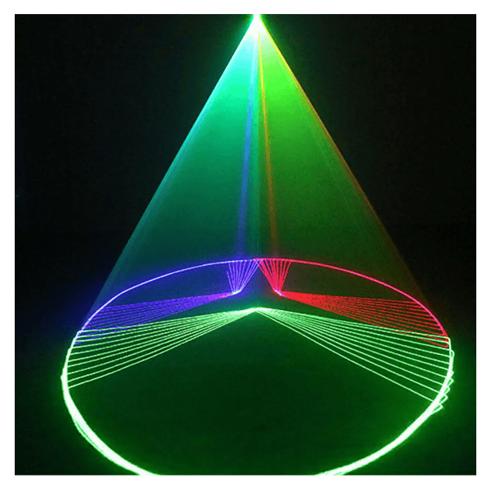 PROIETTORE LASER 30W RGB PROFESSIONALE 3 in 1 alta luminosita effetti Luminosi e Proiezioni con Baule Flightcase 6