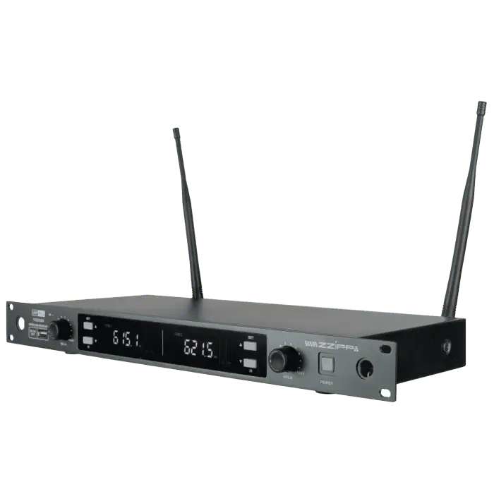 Sistema radiomicrofono ZZIPP TXZZ420 a canali UHF 2×48 CH con 2 microfoni palmari 1