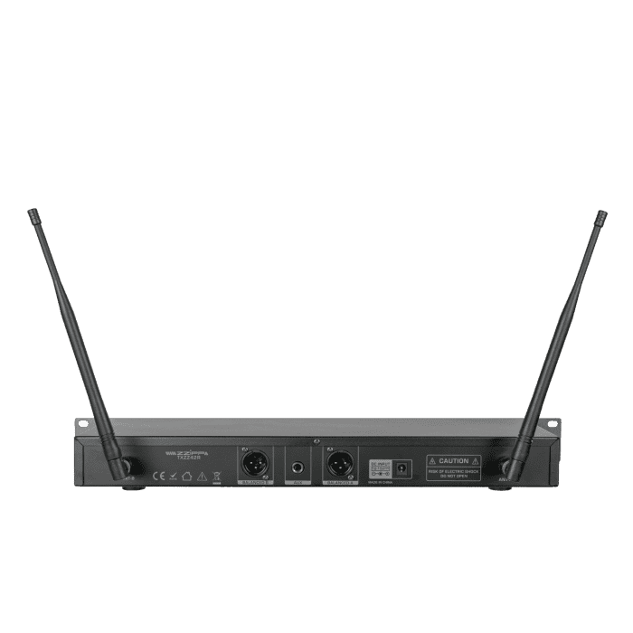 Sistema radiomicrofono ZZIPP TXZZ420 a canali UHF 2×48 CH con 2 microfoni palmari 3