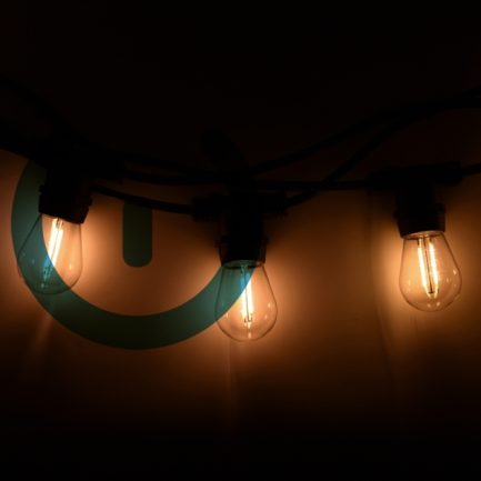 Catenaria Pendente Luminosa per esterno da 10 metri con 10 porta lampade E27 (NERA) - immagine 3