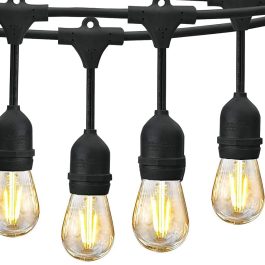Catenaria Pendente Luminosa per esterno da 10 metri con 10 porta lampade E27 (NERA)