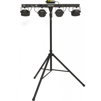 Set luci illuminazione FLORIDA BAR II con Laser Proiettori Par led 4in1 e Supporto Stativo - immagine 4