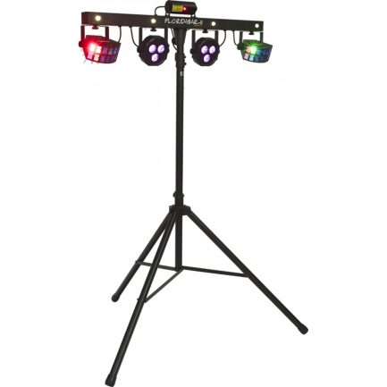 Set luci illuminazione FLORIDA BAR II con Laser Proiettori Par led 4in1 e Supporto Stativo - immagine 2