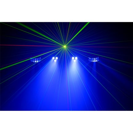 Set luci illuminazione FLORIDA BAR II con Laser Proiettori Par led 4in1 e Supporto Stativo - immagine 6