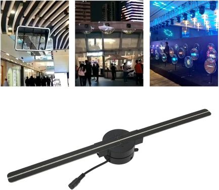 Proiettore Olografico Ologramma a 360° Rotante 5D 10W HD Controllo WiFi - immagine 6