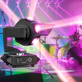 Mini Testa Mobile Dominator Con Fascio Beam LED RGBW 6x50w Rotazione Infinita 360°