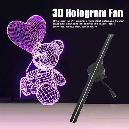 Proiettore Olografico Ologramma a 360° Rotante 5D 10W HD Controllo WiFi - immagine 5