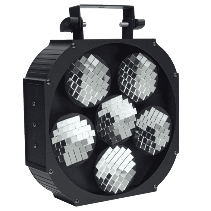 Effetto Sfera Mirrorball MOVING MIRROR 6 con dischi curvi rotanti Motorizzati 1