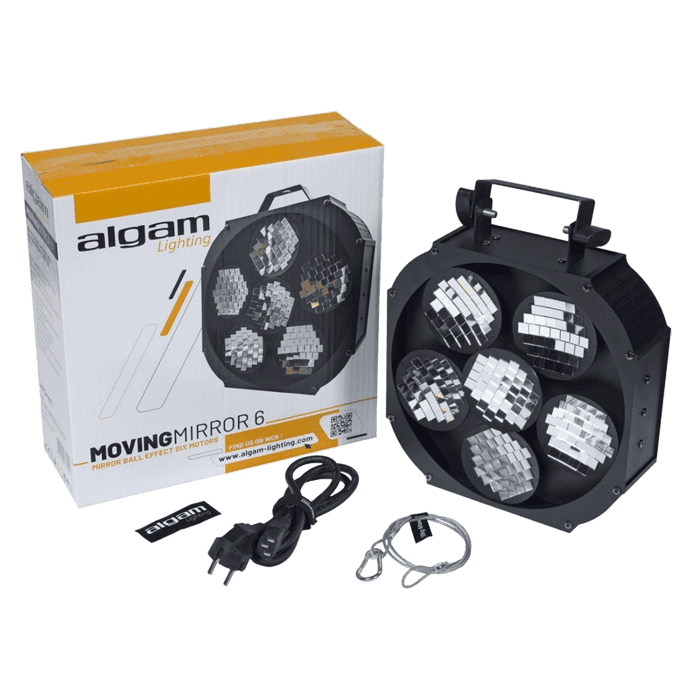 Effetto Sfera Mirrorball MOVING MIRROR 6 con dischi curvi rotanti Motorizzati 6