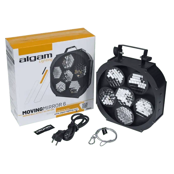 Effetto Sfera Mirrorball MOVING MIRROR 6 con dischi curvi rotanti Motorizzati 6