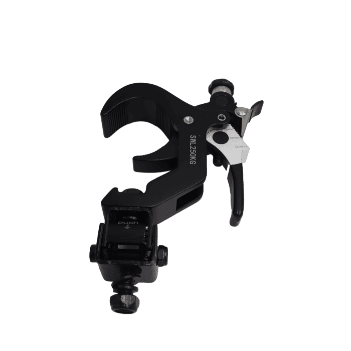 Gancio aliscaf Selflock Hook swl250 a C con blocco a serraggio e Bullone per Truss e Teste mobili 1