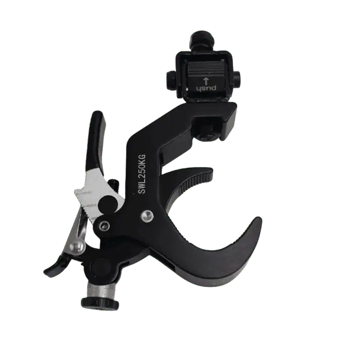 Gancio aliscaf Selflock Hook swl250 a C con blocco a serraggio e Bullone per Truss e Teste mobili 3