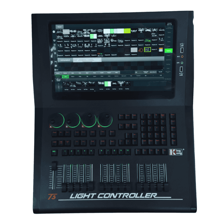 LAMPO Baton T3 con 4 universi tousch screen centralina luci DMX 512 professionale con flight cases kingkong 2