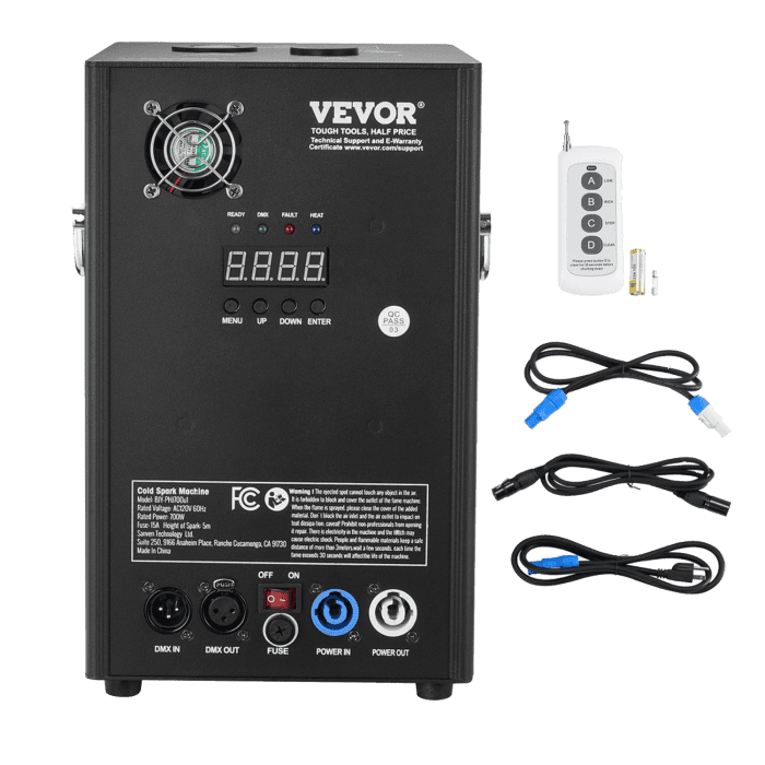 Macchina Fontana Fredda Pirotecnica 700W Spark Machine scintille con Telecomando 2