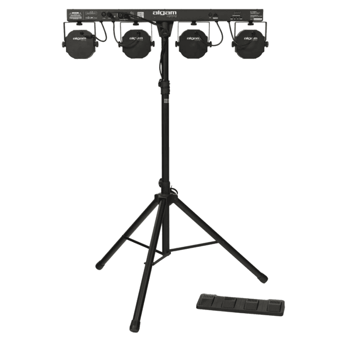 Set luci illuminazione STAGE BAR II con 4 Par Led RGB all in one e Pedaliera di Controllo Remoto 2