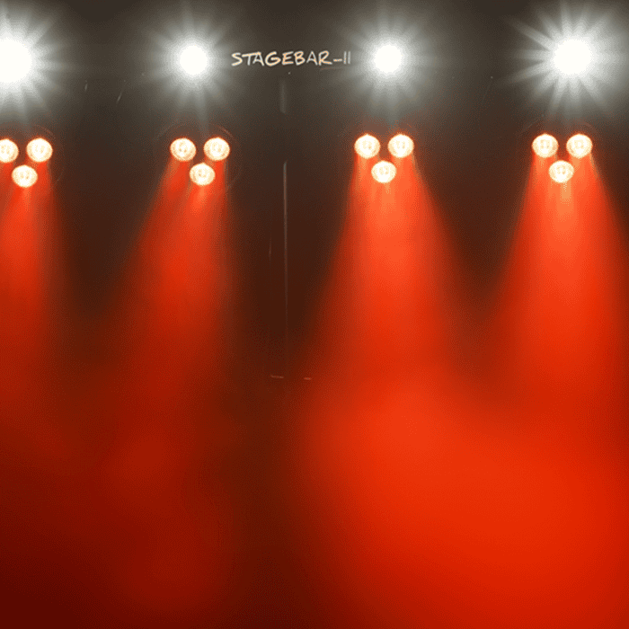 Set luci illuminazione STAGE BAR II con 4 Par Led RGB all in one e Pedaliera di Controllo Remoto 3