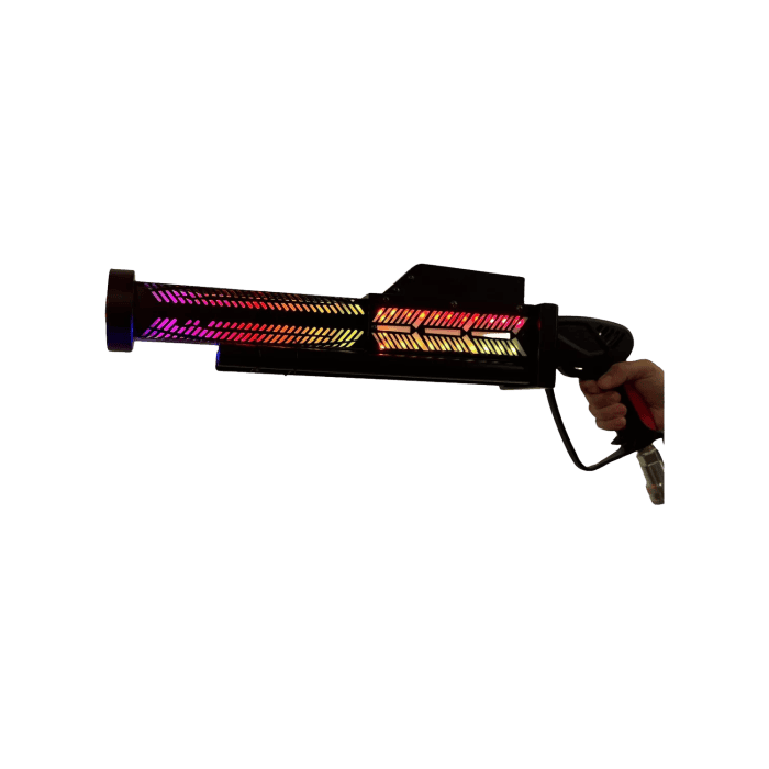 Pistola LED RGB CO2 Pistola Jet Machine Gun Portatile