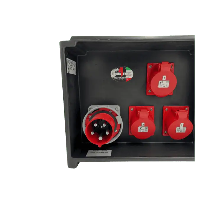 Quadro elettrico CU CIN 25F impilabile portatile 5P 63A in cassa chiusa 1