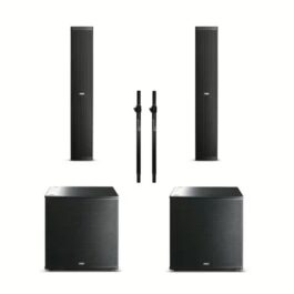 Kit 2x Casse a Colonna e Subwoofer FBT VERTUS CLA S118A e CLA 406.2A con cover Protettive e Aste
