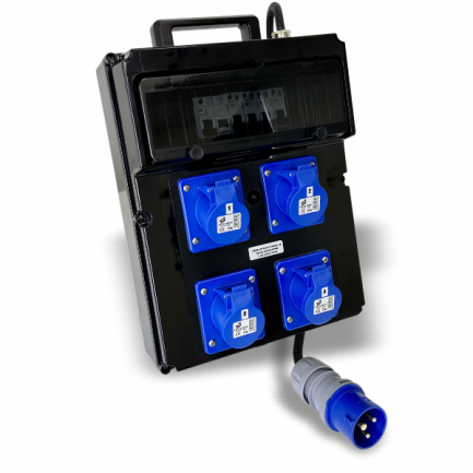 Quadro elettrico PO-CIN 10/1F portatile 2P 16A con maniglia in Policarbonato