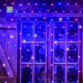 Tenda luminosa 200x150cm da 210 LED Multicolor per uso interno esterno IP44 con alimentatore incluso