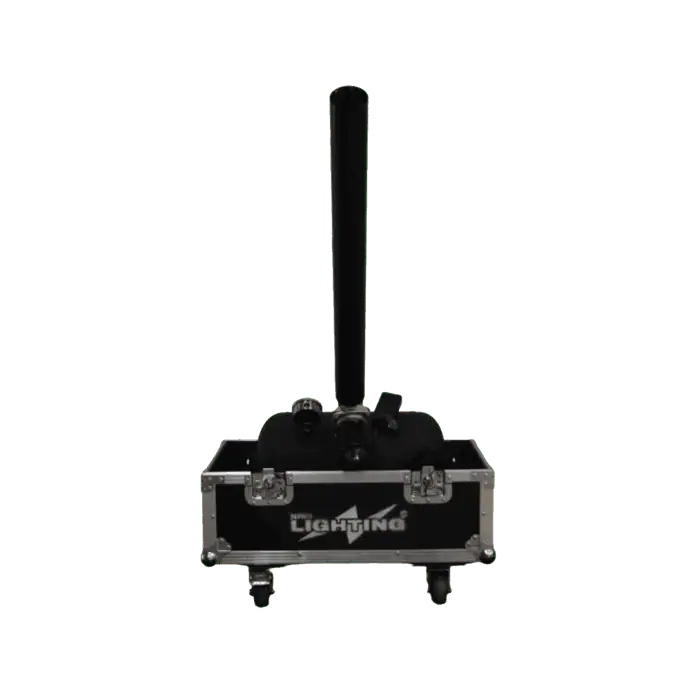 Cannone Spara coriandoli ad Aria compressa con Flightcase per BABY SHOWER Spettacoli AllAperto Senza DMX