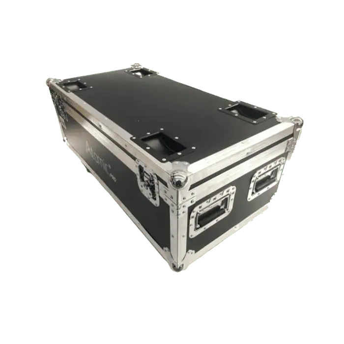 Faro seguipersona con LED da 350 W e ruota colori completo di Baule FlightCase 4