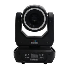 Mini Testa Mobile Spot LED 150W Prisma Rotante Con Anello RING RGB Alimentazione VDE