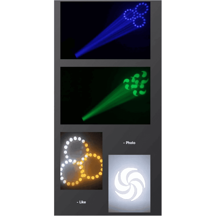 Mini Testa Mobile Spot LED 150W Prisma Rotante Con Anello RING RGB Alimentazione VDE 4