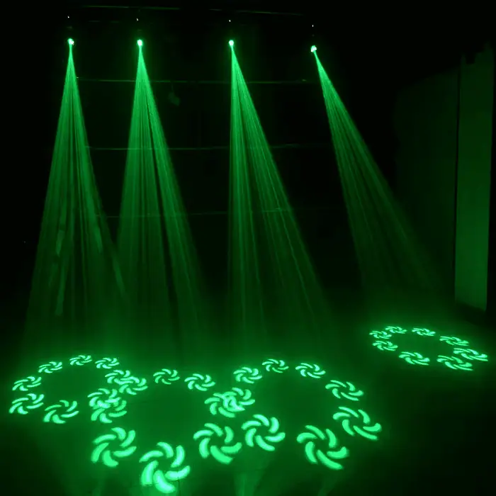 Mini Testa Mobile Spot LED 150W Prisma Rotante Con Anello RING RGB Alimentazione VDE 6