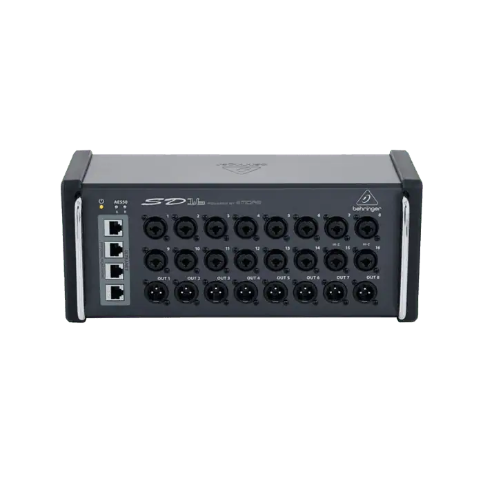 Mixer audio digitale Behringer SD16 con 8 uscite analogiche e 16 preamplificatori microfonici