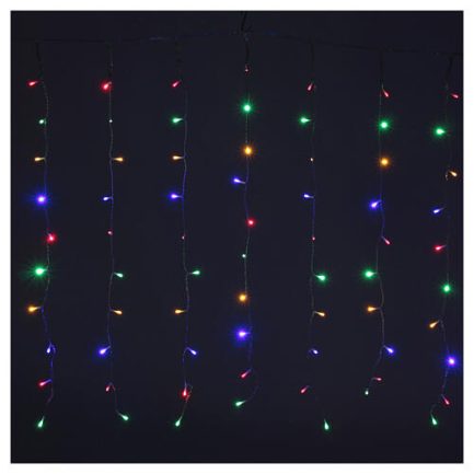 Tenda luminosa 200x150cm da 210 LED Multicolor per uso interno esterno IP44 con alimentatore incluso - immagine 4