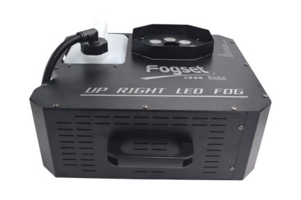 VULKAN FOG 3000W effetto co2 Coppia macchina del fumo verticale ALTEZZA 10MT vertical fogger RGBA con flight case - immagine 4