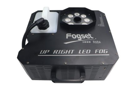 VULKAN FOG 3000W effetto co2 Coppia macchina del fumo verticale ALTEZZA 10MT vertical fogger RGBA con flight case - immagine 2