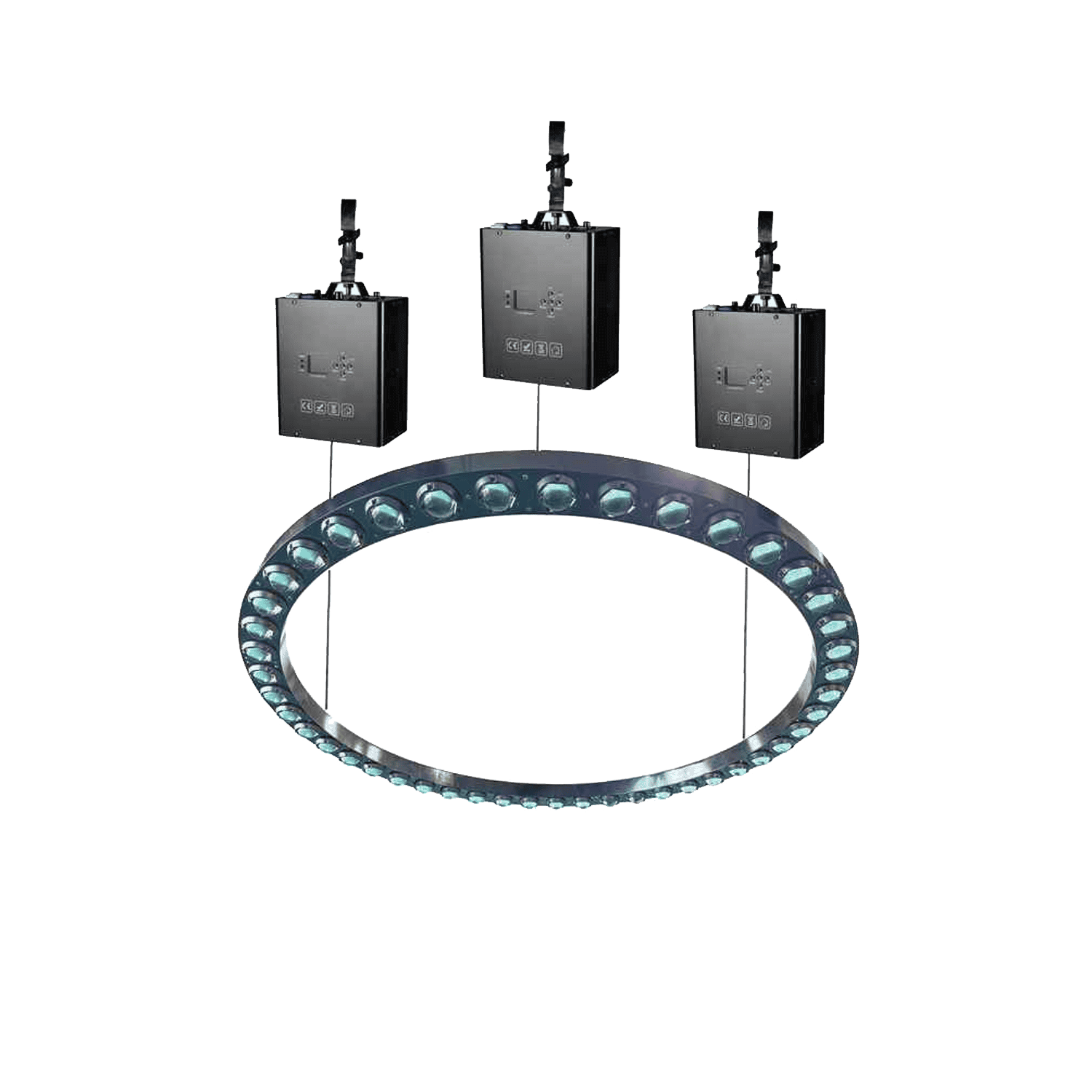 Halo-pro-kinekt-ring-anello-luminoso-di-sollevamento-LED-RGBW-con-3-motori-altezza-max-7-metri-incluso-flight-case-wisdom Halo pro kinekt ring anello luminoso di sollevamento LED RGBW con 3 motori altezza max 7 metri incluso flight case wisdom