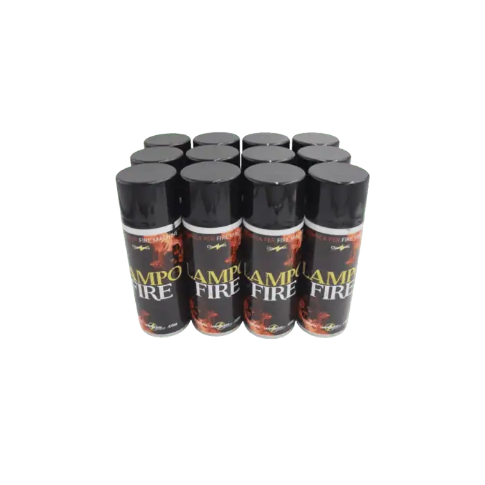 Kit 12 Bombolette Lampo Fire Machine da 400ml per ricarica macchina del fuoco