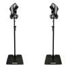 Kit supporto stativo base gravity con coppia mini Liunar Beam 230 completo di flight case