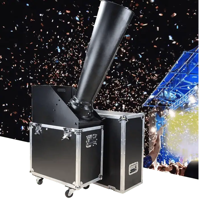 Macchina cannone spara coriandoli blaster coriandoli Co2 con controllo DMX new