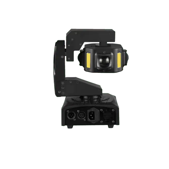 Mini Testa Mobile Alien LED RGBW Con Luce Calda Piu Laser Verde Rotazione Infinita 360 1