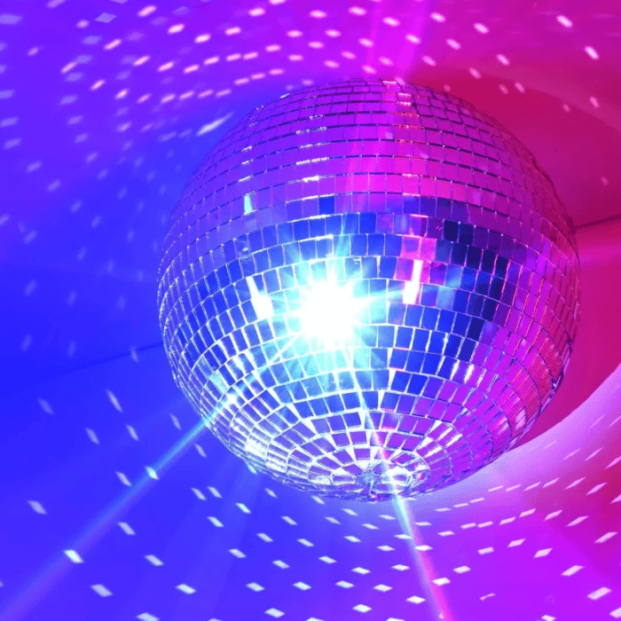 Sfera a specchio MirrorBall 100cm di diametro con occhiello di sicurezza motore non incluso 2