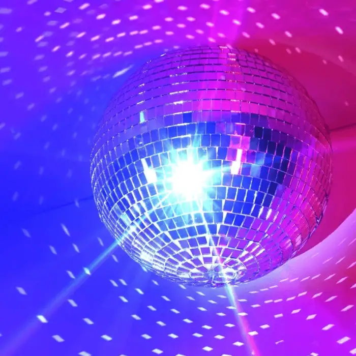 Sfera a specchio MirrorBall 100cm di diametro con occhiello di sicurezza motore non incluso 2