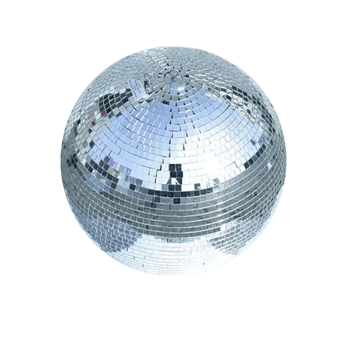 Sfera a specchio MirrorBall 100cm di diametro con occhiello di sicurezza motore non incluso