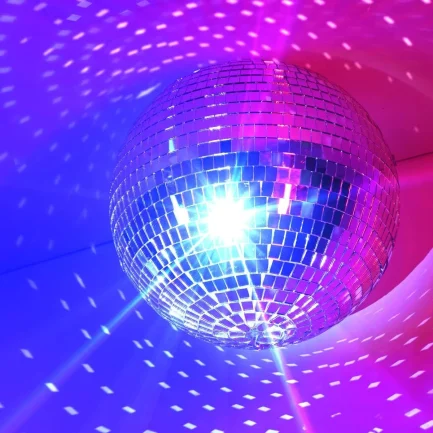 Sfera a specchio MirrorBall 100cm di diametro con occhiello di sicurezza motore non incluso - immagine 3